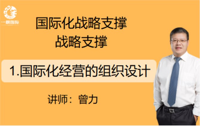 国际化战略支撑战略支撑：1.国际化经营的组织设计